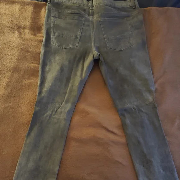 PacSun Distressed Stacked Skinny Jeans | Ripped Knees | Dark Gray | 32 x 32 - Picture 2 of 9